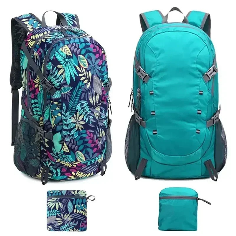 40L Outdoor Foldable Backpack Ultralight Waterproof Soft Camping Shoulder Pack Climbing Travel Mountaineering Camping Hiking Bag 250407