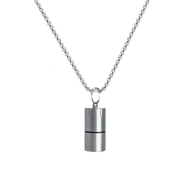 Lighter Titanium Steel Necklace, Men's Trendy Hip Hop Versatile Pendant, High Grade, Simple Necklace