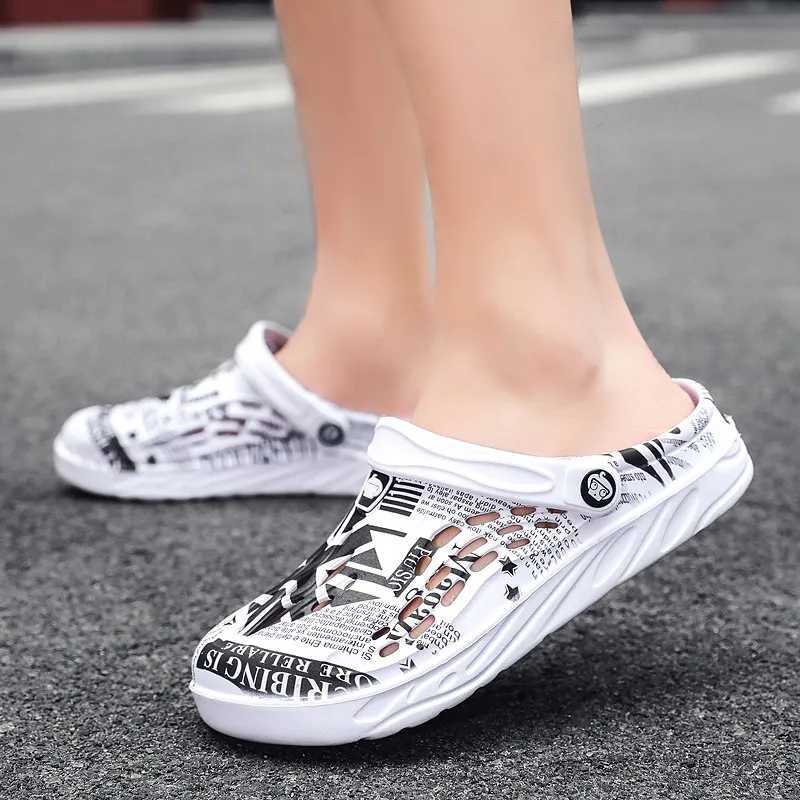 New Arrival Mens summer shoes mens hole sandals hollow breathable flip sandals Aqua shoes fashionable beach sliders large size 47 48 49 T250407