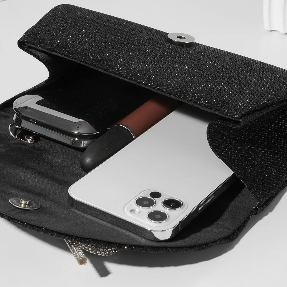 Womens elegant evening handbag sparkling crystal bow flip clutch wallet envelope dinner evening handbag wedding party ball wallet 250402