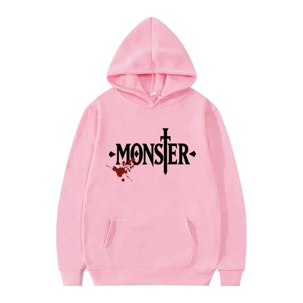 Japanese anime monster graphic hoodie Harajuku cool style long sleeved mens fashionable oversized sports shirt unisex W250408