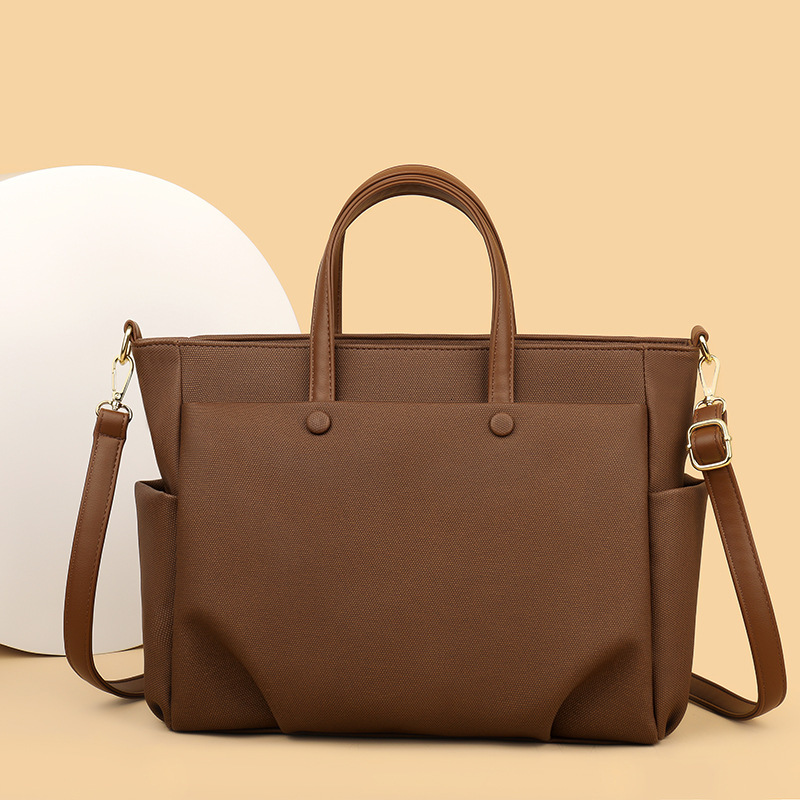 Large Capacity Tote Bag Women's Fashion Waterproof Briefcase Commuter Crossbody Single Shoulder Pen 15-inch Laptop Bag