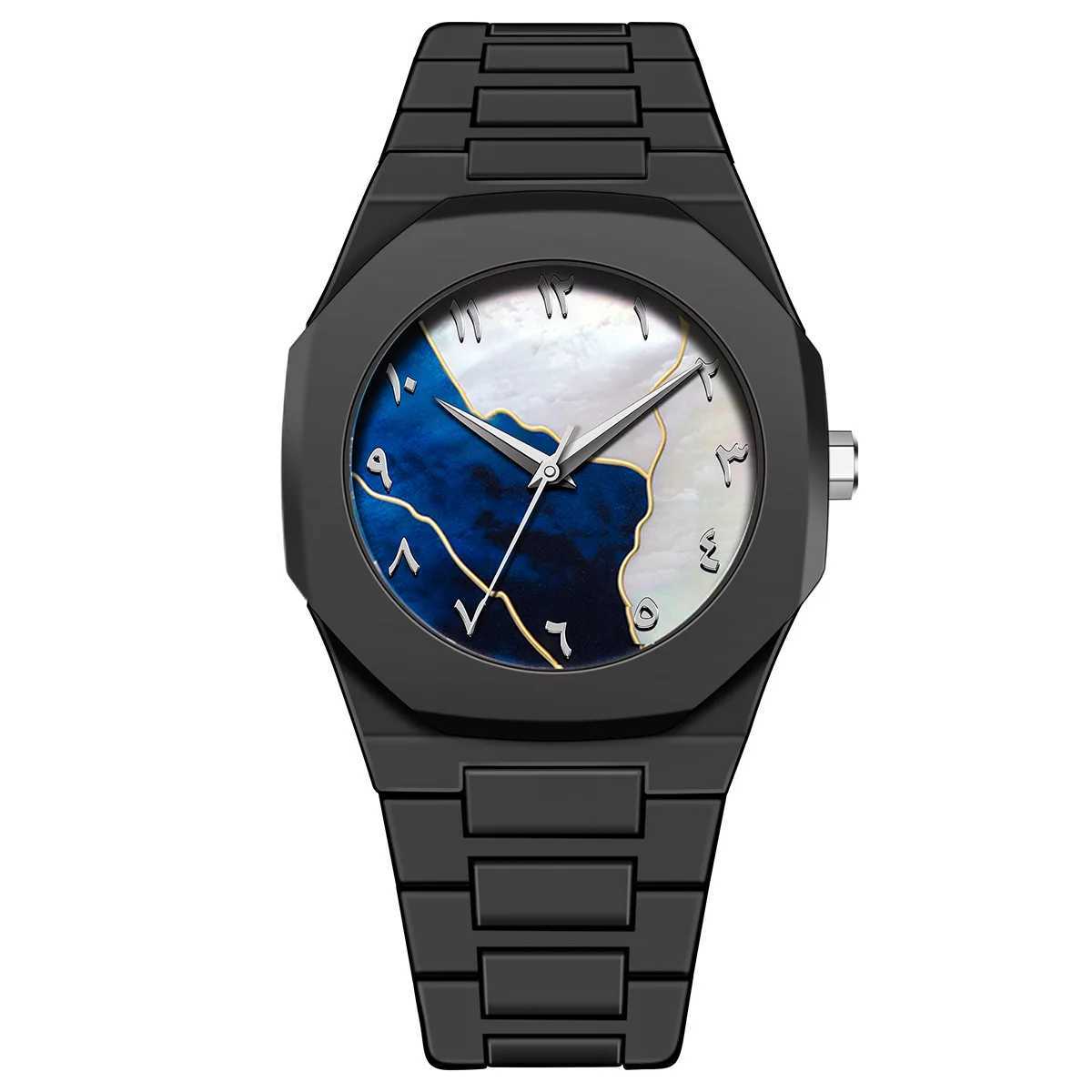 Vintage Middle Eastern Arabic numerals dial plastic strap waterproof watch casual lightweight quartz watch Y250407