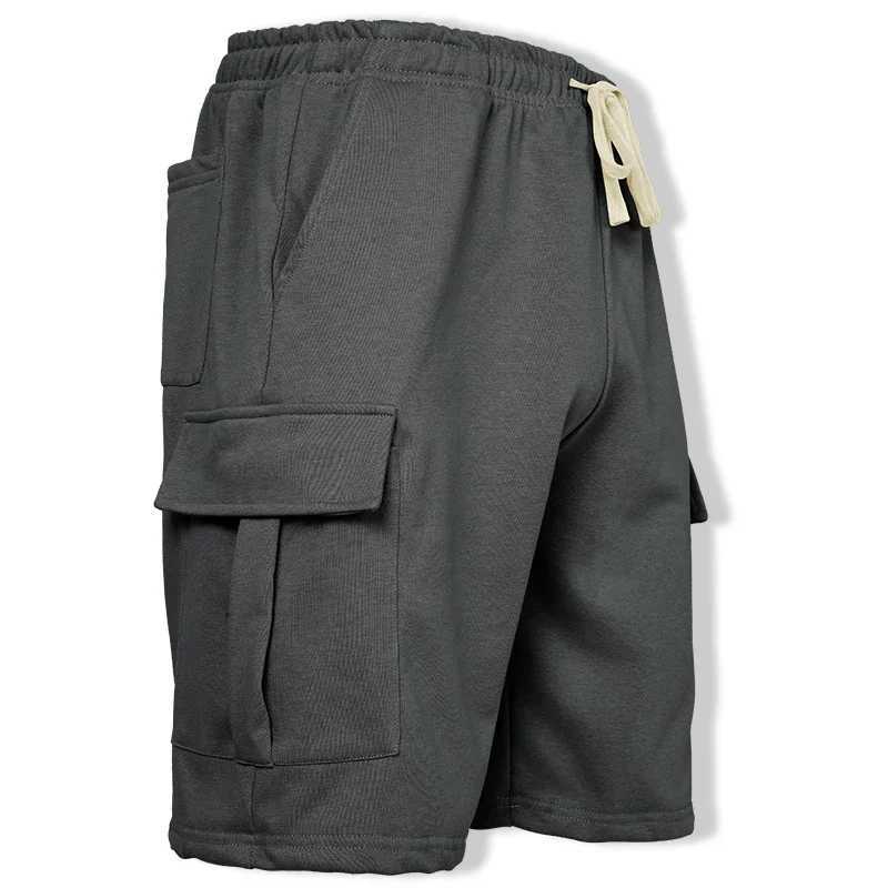 Mens casual sports shorts summer 8-color elastic solid color breathable fitness running training large-sized sportswearXJ250407
