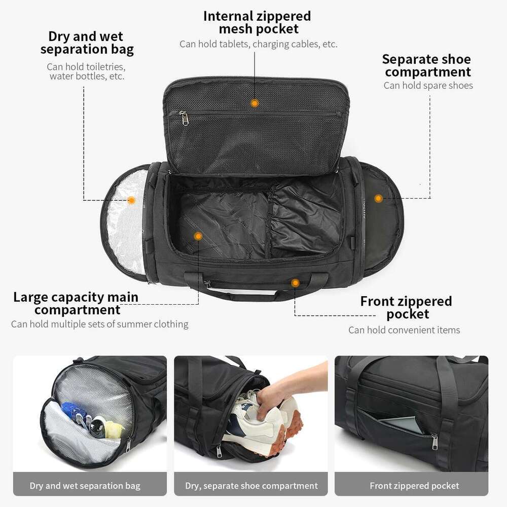 Lifetime Warranty Sports Gym Bags For Fiess Training Outdoor Waterproof Male Messenger Travel Bag Handbag Men