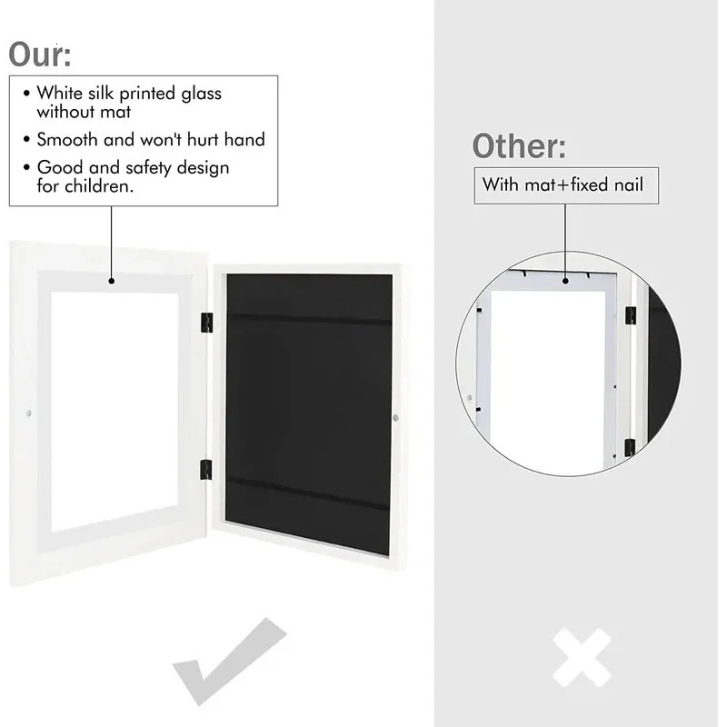 Simple wooden frame A3/A4 picture frame DIY Childrens Exhibition of Paintings Home Decoration Storage Rack 250408