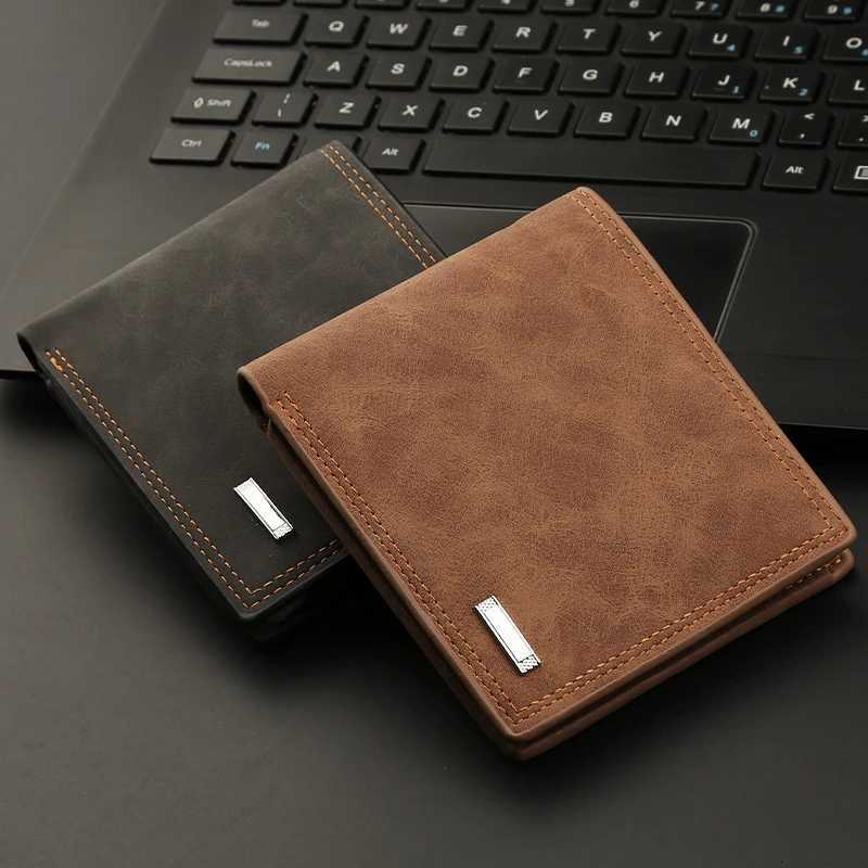Classic Short Pu Leather Wallets For Men Business Man Id Card Holder Purse Slim Male Photo Card Wallets Cartera Hombre H2511071