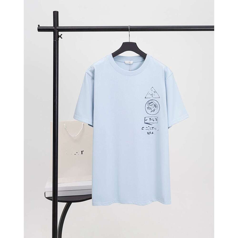 Casual T-Shirt High Version DO Dijia 2025 New Dreamy Cabin And Dynamic Tree Shadow Print Casual Loose Short Sleeved T-Shirt