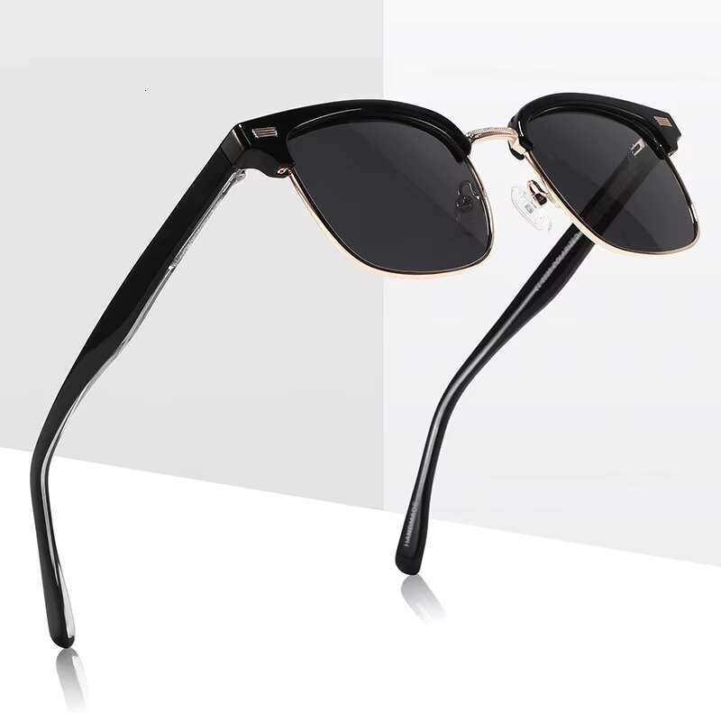 Comfortable New Design Tr90 Rice Nail Acetate Temple Men Women Shades Retro Sunglasses