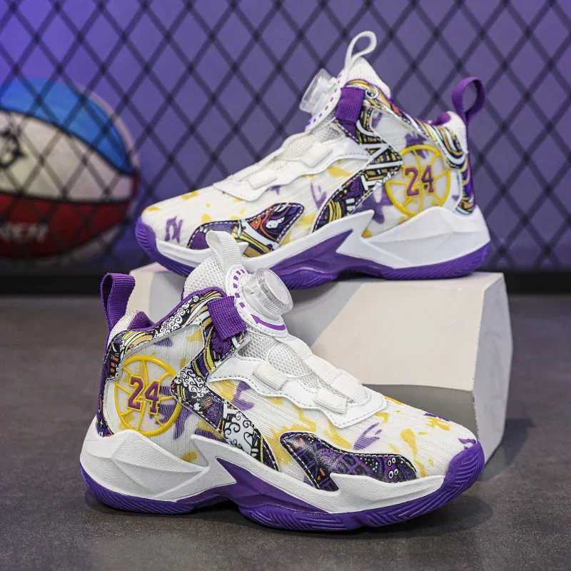 Childrens brand basketball breathable and comfortable childrens sports shoes outdoor boys basketball shoes childrens sports shoes W250407