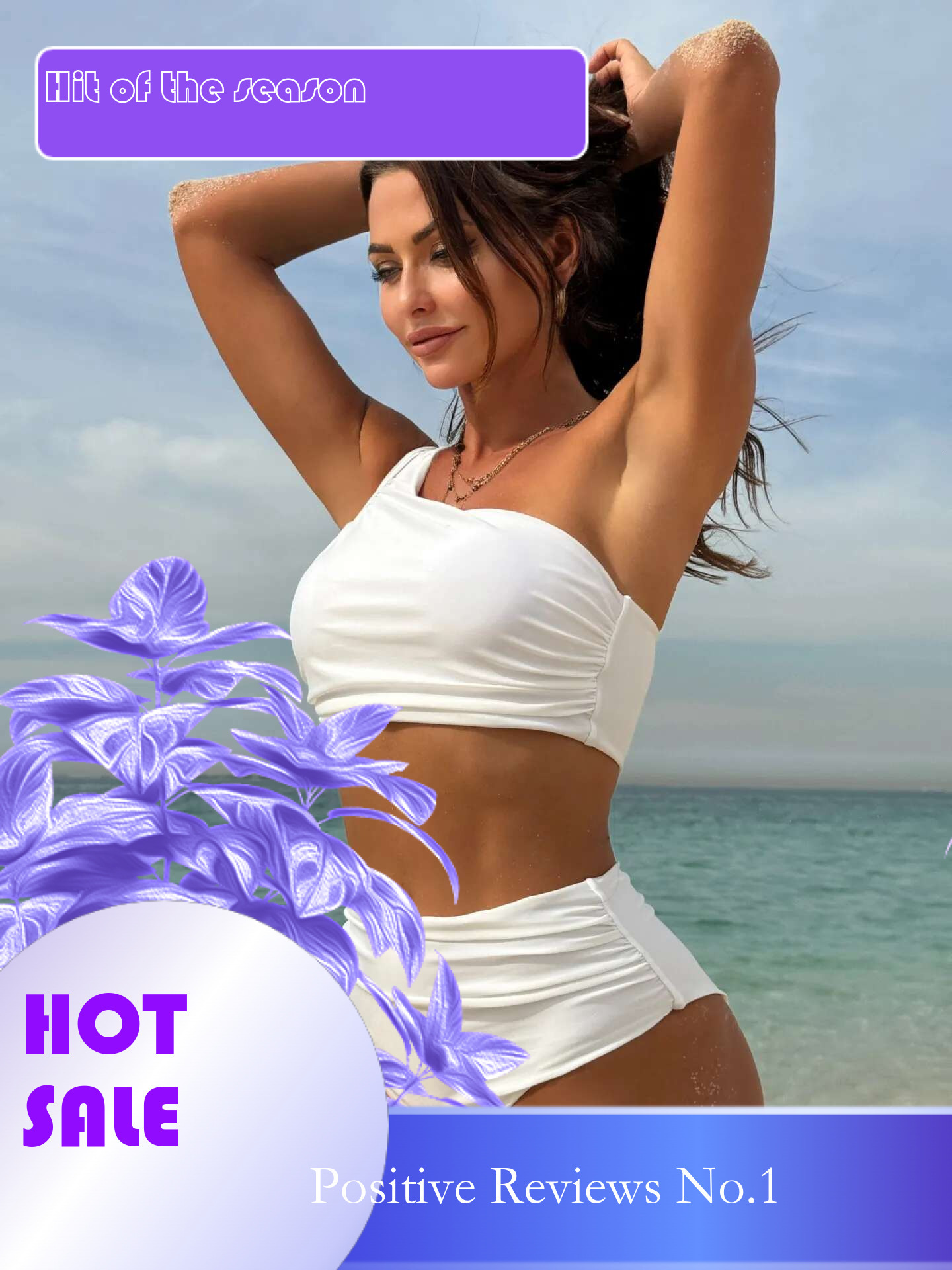Dongdumaoyi Summer Women S White Black Bikini Set High Waist Pleated Piece Swimsuit Sexy One Shoulder Backless Bathing Suit Swimwear