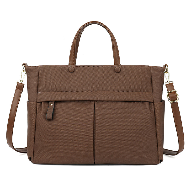 2025 New Large Capacity Tote Bag Women's Fashion Waterproof Briefcase Commuter Crossbody Single Shoulder Pen 15-inch Laptop Bag