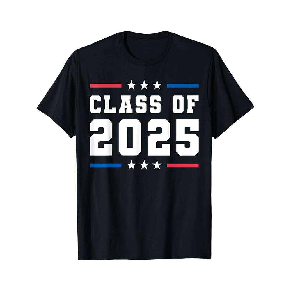 Designer T shirt Graduation Senior Class of 2025 USA Flag Color Proud Dad Mom - 220g Tshits