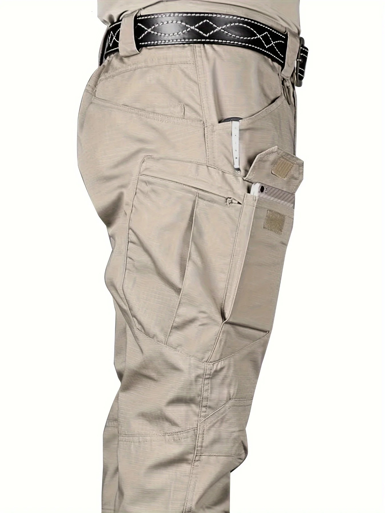 Mens outdoor multifunctional tactical pants multi pocket hiking waterproof wearresistant 250403