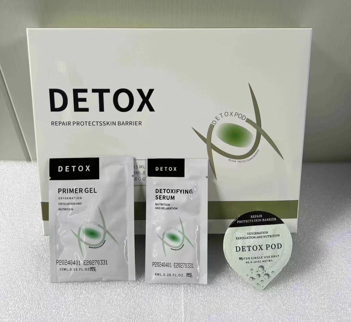 2025 7 flavors Newest HYDRATE DETOX GLAM Oxygen Pods Capsule Serum Bubble Facial Kit For 3 in 1 Oxygen Facial Machine