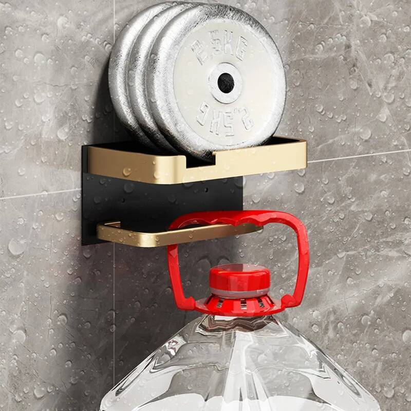 Roll holder With Shelf Aluminum Paper dispenser No Drill Tissue hanger Toilet Bathroom Accessories ddmydog