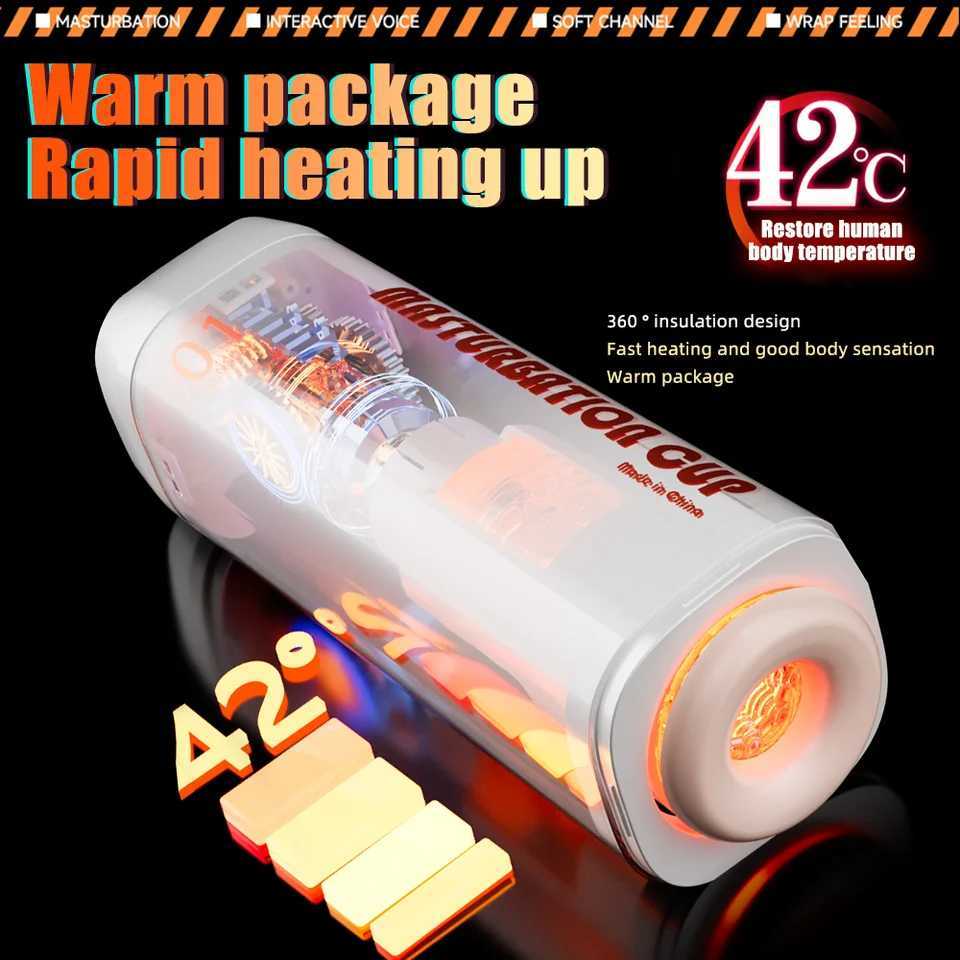 Male Masturbation Cup Sex Toy for Men Remote Hot Oral Sex Male Female Voice Pocket Pussy Adult Products for MenW250408