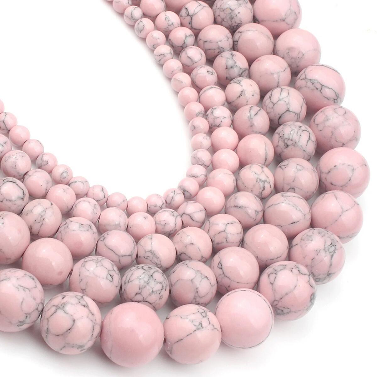 Natural Stone Pink Jaspers Quartz Crystal Cat Eye Opal Jades Pearl Round Bulk Beads ewelry Making DIY Braclet Charms Wholesale