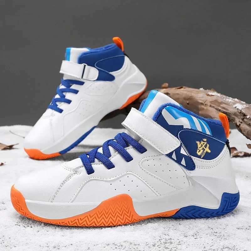 Childrens basketball shoes childrens sports shoes elastic breathable shoes boys casual sports shoes wear-resistant and anti slip sports shoes W250407