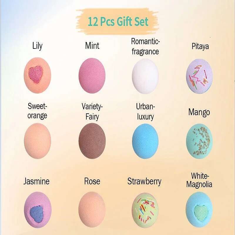 Bath Bombs Women Set 12Pcs Natural Wonderful Fizz Effect Bubble & Spa Amazing Gift For Wife, Girlfriend, Mother