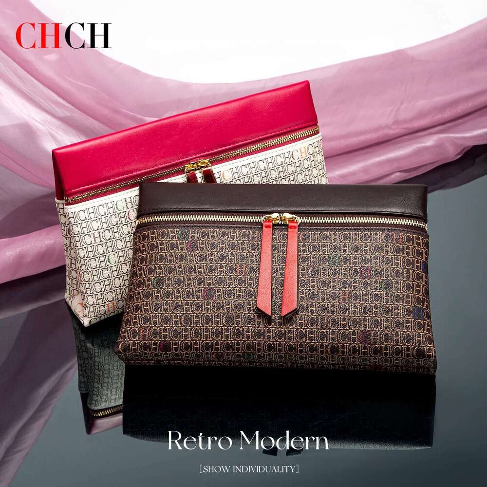 CHCH Shoulder New Coffee Color Letter Postman Winter Business Commuter Women's Bag