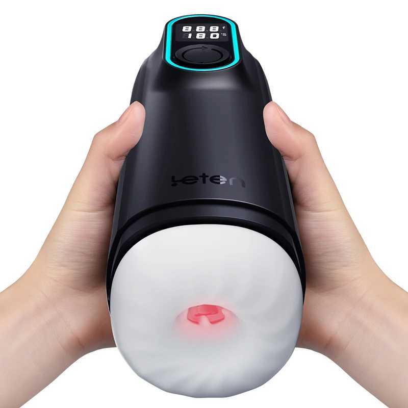 Leten Automatic 40mm Piston Telescopic Masturbation Cup Sucking Oral Deep Throat Oral Heating Vaginal VibratorXJ250408