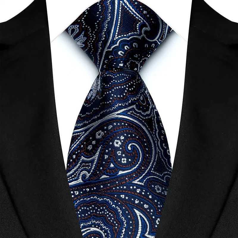 New Mens Classic Paisley Tie Luxury Floral 8cm Jacquard Neck Tie Necktie For Men Business Wedding Party Daily Wear Accessory X250407