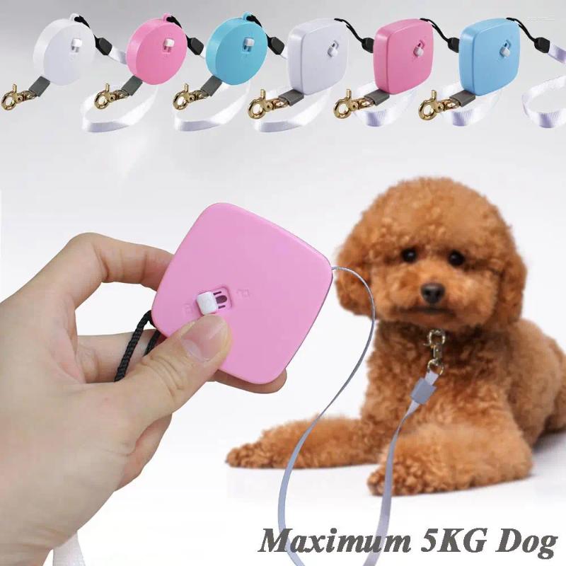 Retractable Dog Leash 2m Length Mini Pocketable With Adjustable Metal Carabiner For S/M Size Puppy And Kitty Pet Automatic topstamp
