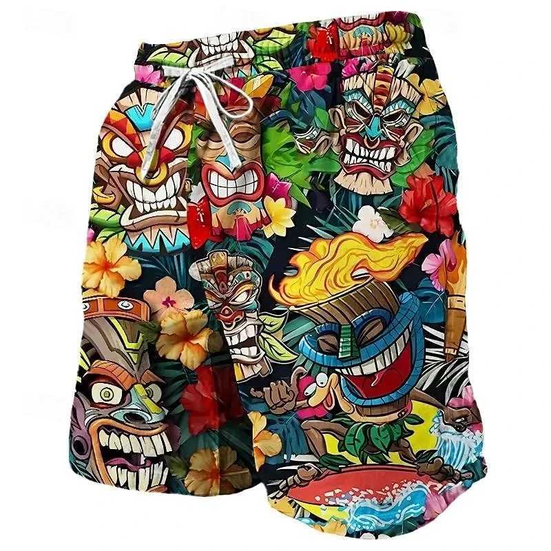 Summer basketball mens floral beach cute board mens swimsuit rainbow shorts dry sports swimsuit Hawaii large swimsuitXJ250407