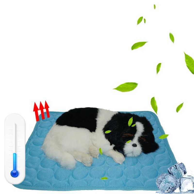 Summer Refreshing Dog Mat Blanket Pet Dog Bed Sofa Portable Cooling Mat Dog Mat Pet Ice Silk Cat Mat Y250407