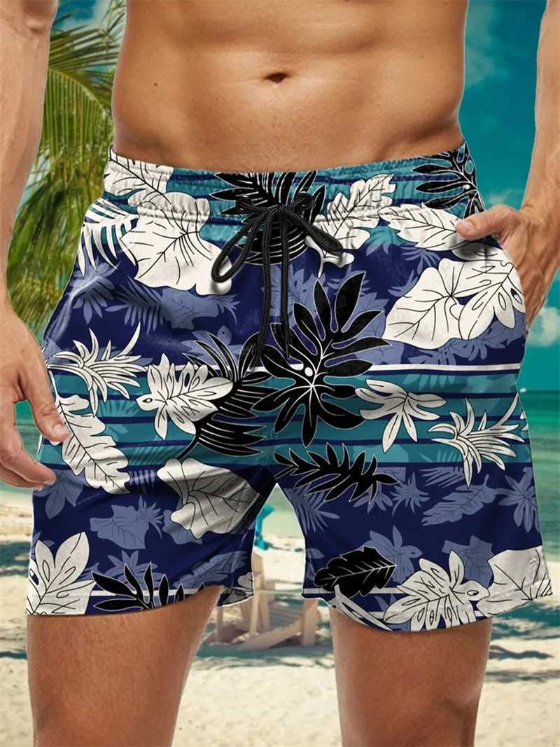 New mens beach shorts 3D printed with tropical fish and marine animal patterns for summer 2025 Hawaiian board shorts for children Y2k swimming trunksX
