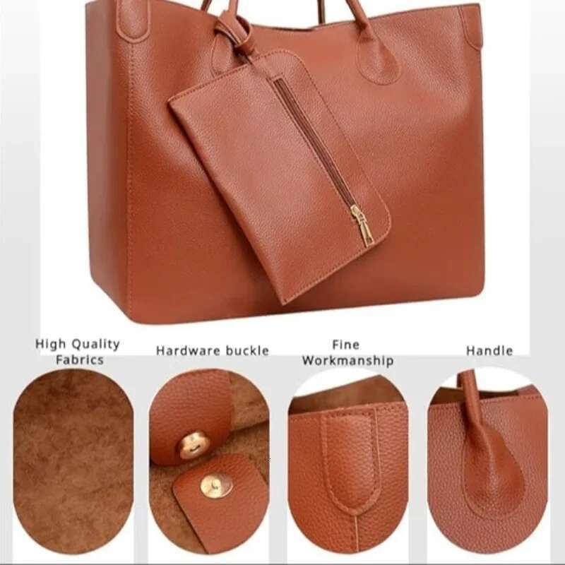Large Capacity Tote Commuter Shoulder Eco-Friendly Pu Advanced Sense Of Fashion Casual Women's Bag Small Purse