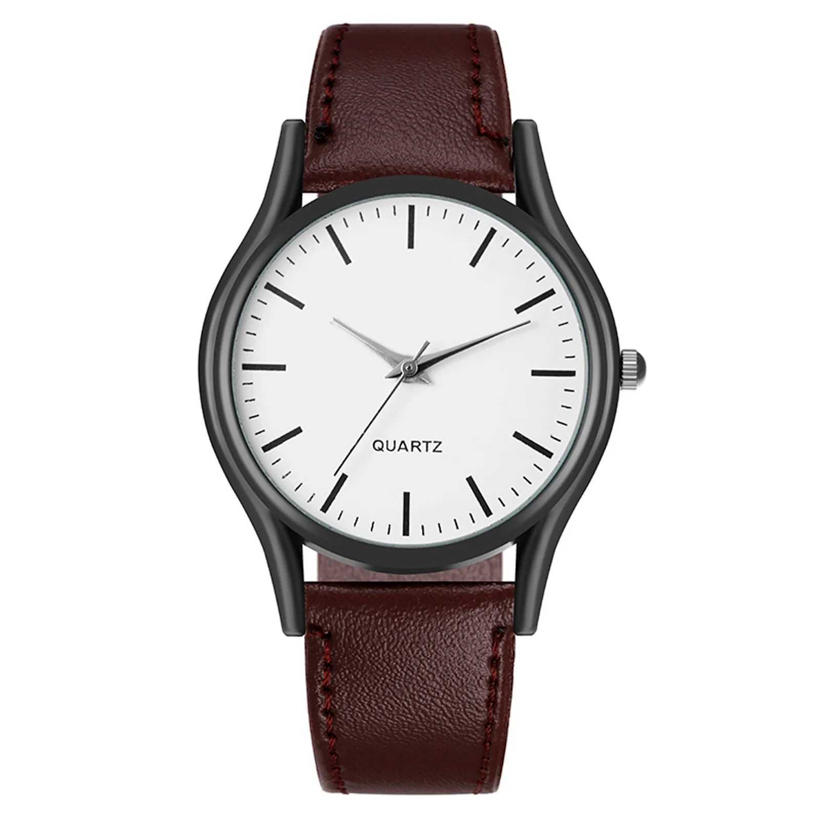 Mens Fashion Business Design Watch Leather Watch Y250407