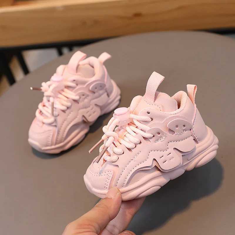 1-3 years of childrens casual shoes spring and summer childrens shoes baby sports shoes little boy and girl sports shoes pink black W250407