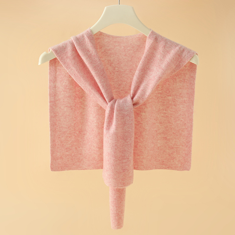 K332 Cashmere shawl women autumn and winter new knitted warm fashion decoration outer wear cervical vertebra protection solid color high-end cashmere 