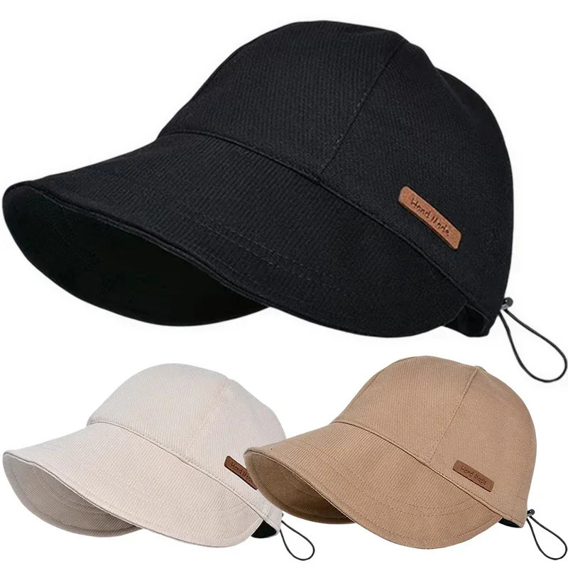 Womens sun protection hat UV protective UFP 50fishermans portable folding wide Brim bucket summer adjustable 250326