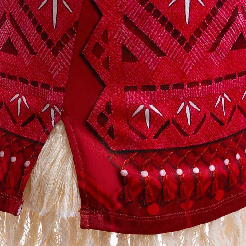 Disney 2025 Moana 2 Girls Cosplay Princess Costume Kids One Shoulder Sleeveless Dresses Christmas Party Vaiana Birthday Clothes X250408