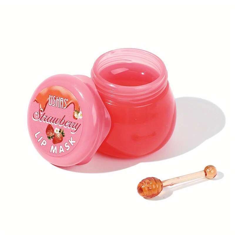 1Pc Strawberry Flavor Mask Jelly Treatment Transparent Moisturizing Hydrating Sleep Lip Repair Lips Care Wholesale