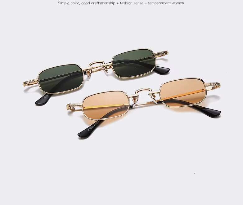 Fashion Small Rectangular Sunglasses Women Men Sun Shades Vintage Glasses