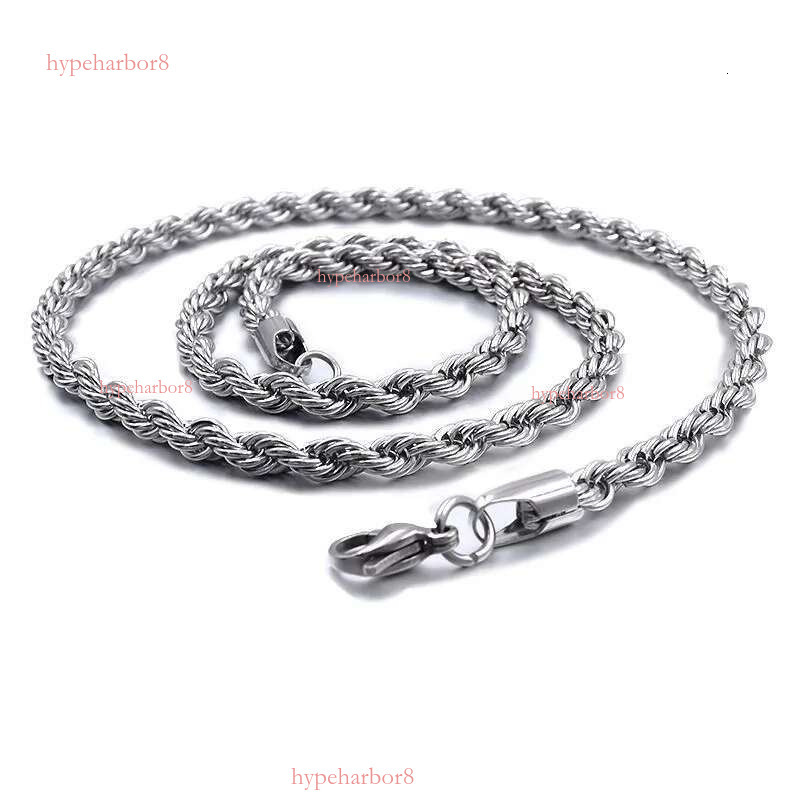 designer jewelry women men High Quality Gold Plated chain Stainless Steel Necklace rope chains gift 2-5mm sier necklace