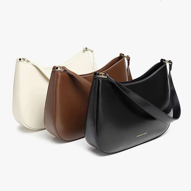 High Quality Stylish Urban Women's Underarm Designer Lady Shoulder Bag Trendy And Versatile Cowhide Leather Handbag