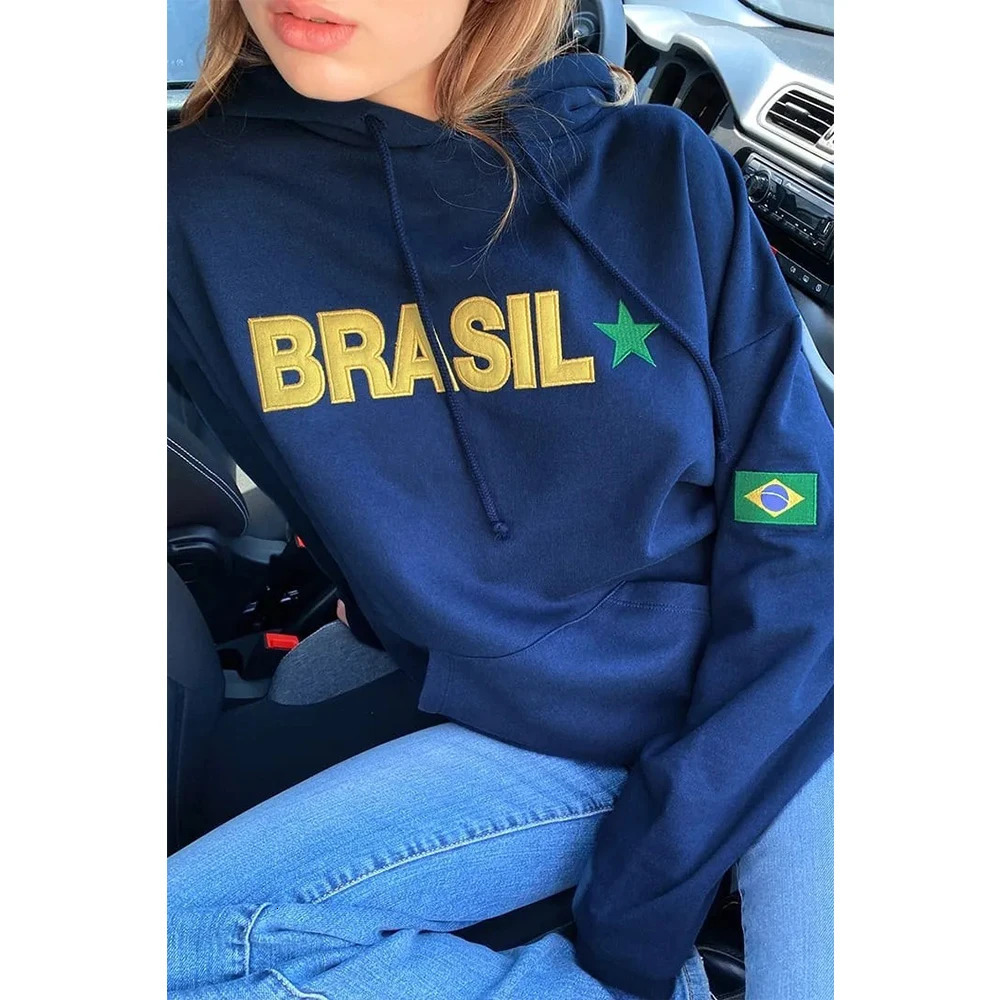 Big promotion traf sewing Brazilian hoodie oversized sports shirt Gothic suitable for men and women on autumn winter streets 250407