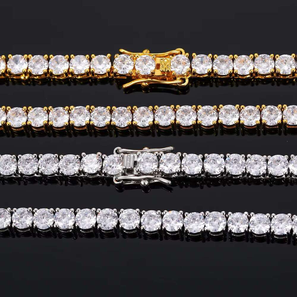 100% pure sier spodumene tennis necklace tested with sparkg high-end jewelry and GRA certificate chain