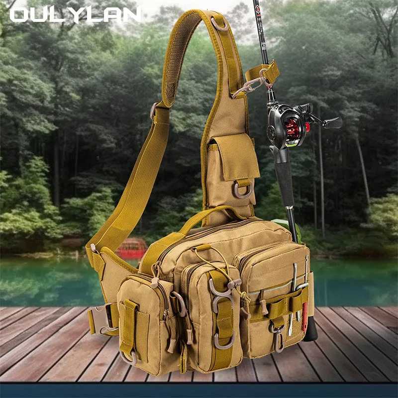 Outdoor Shoulder Bag Sports Climbing Backpack Shoulder Tactical Hiking Camping Hunting Daypack Fishing BackpackC250407