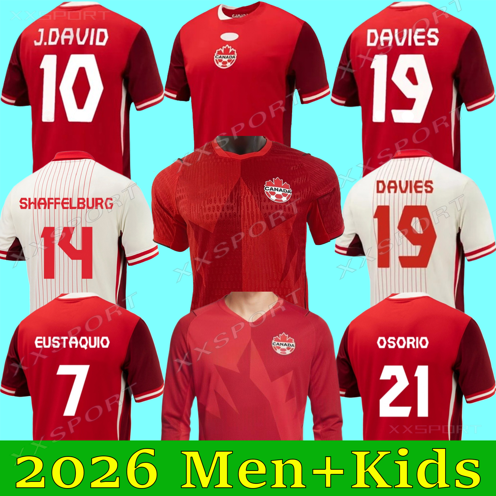 2026 Canada Soccer Jerseys MEN KIDS KIT WOMEN Uniforms national team DAVIES J.DAVID LARIN 25 26 UGBO CAVALLINI MILLAR EUSTAQUIO FRASER 2024 football shirt T home away