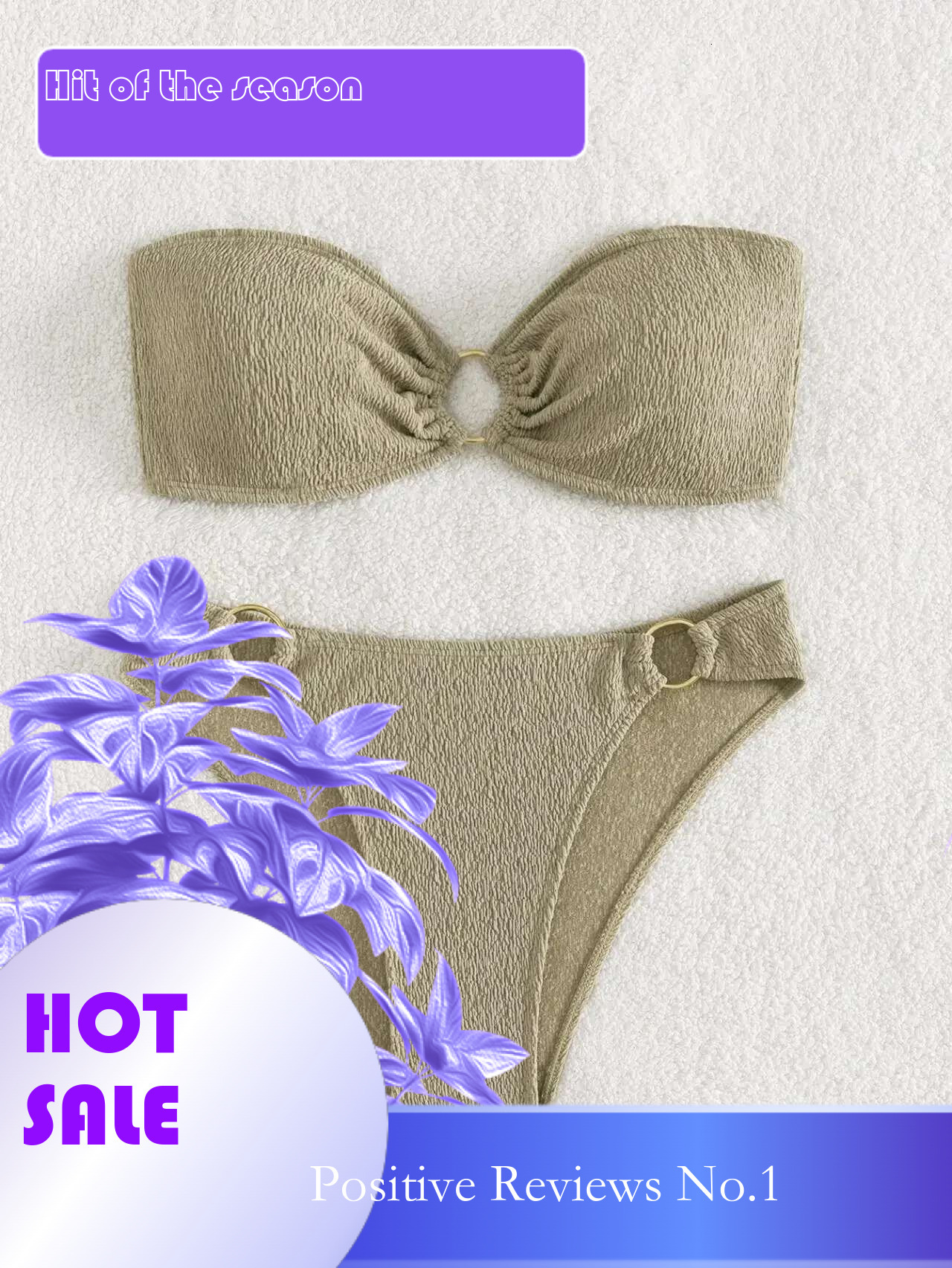 Dongdumaoyi Sexy Bandeau Bikinis Sets Women Metal Ring Linked Push Up Micro Swimsuit Solid Bathing Suit Thong Swimwear Trajes De Ba O