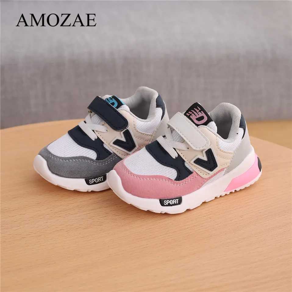 Spring and autumn childrens shoes baby boys and girls casual sports shoes breathable soft non slip running sports shoes size 21-30 W250407