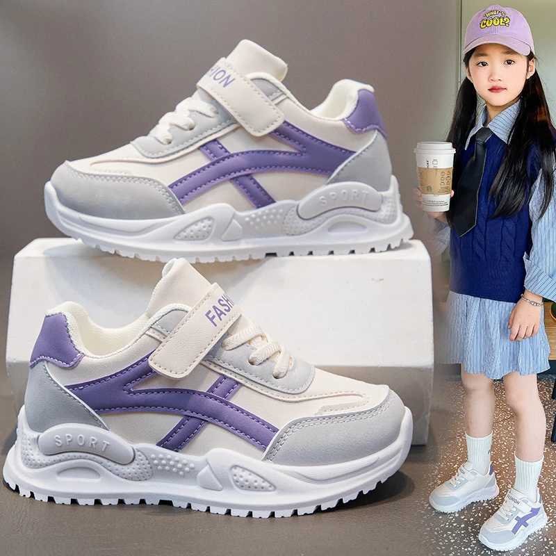 New non slip leather childrens sports shoes suitable for 5-16 year old girls casual walking shoes non slip childrens sports shoes W250407