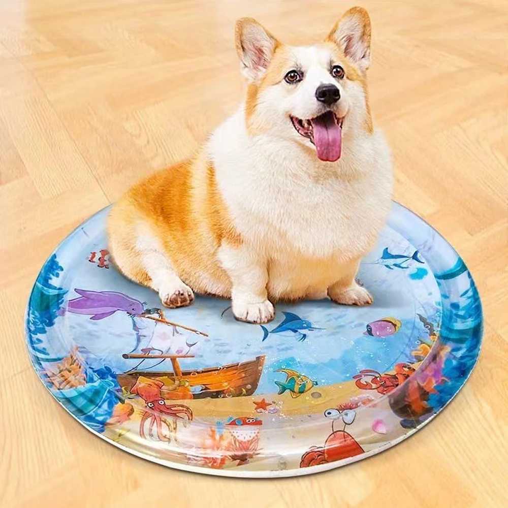 Printed dog mats cooling summer mats dog mats cat blankets sofas pet dog beds summer water mats Y250407