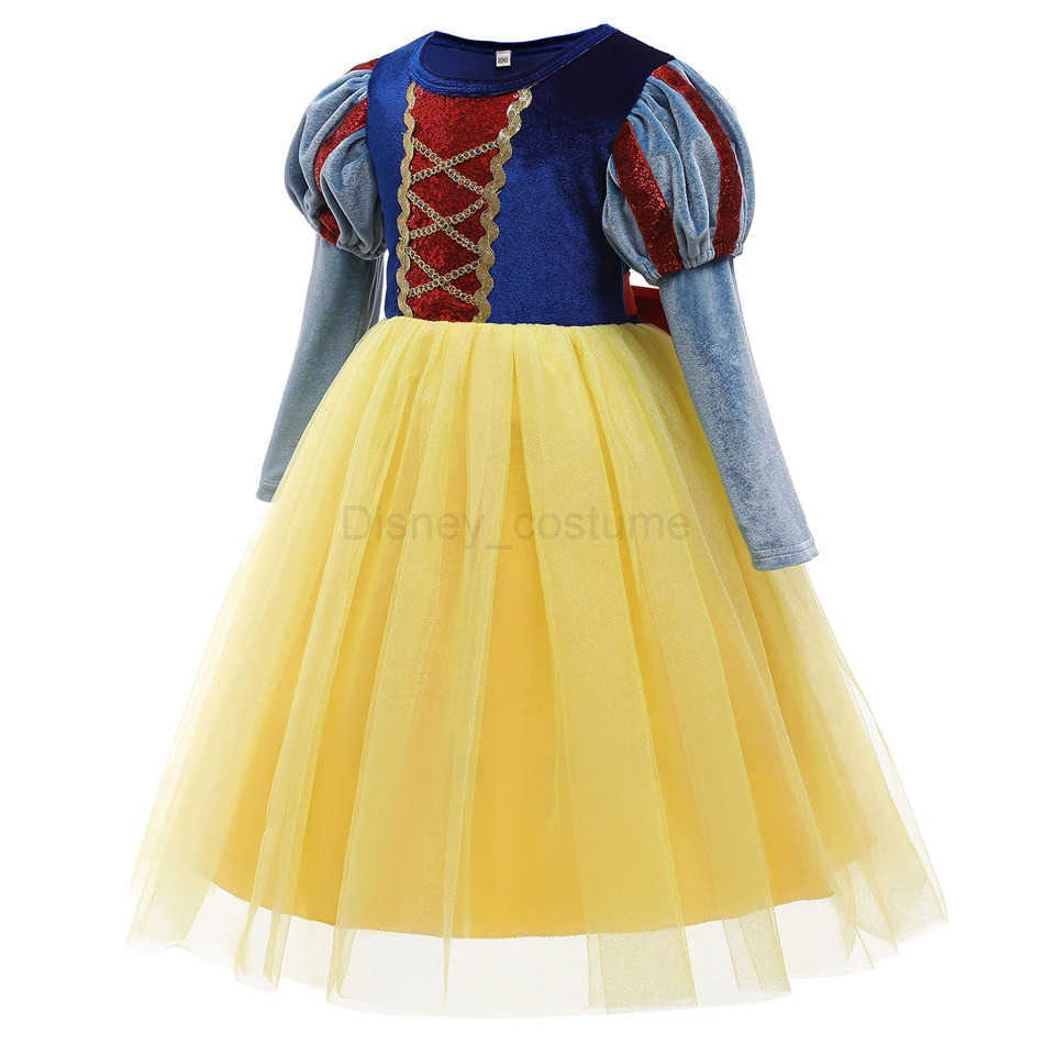 Disney Girl Princess Dress Snow White Costume Childrens Role Play Carnival Christmas Party Childrens Birthday Costume Role Play Vestidos X250408